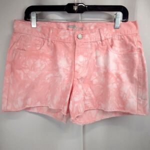 Old Navy Women's Size 10 Diva Pink Tie Dye Cut Offs Frayed Hem Shorts